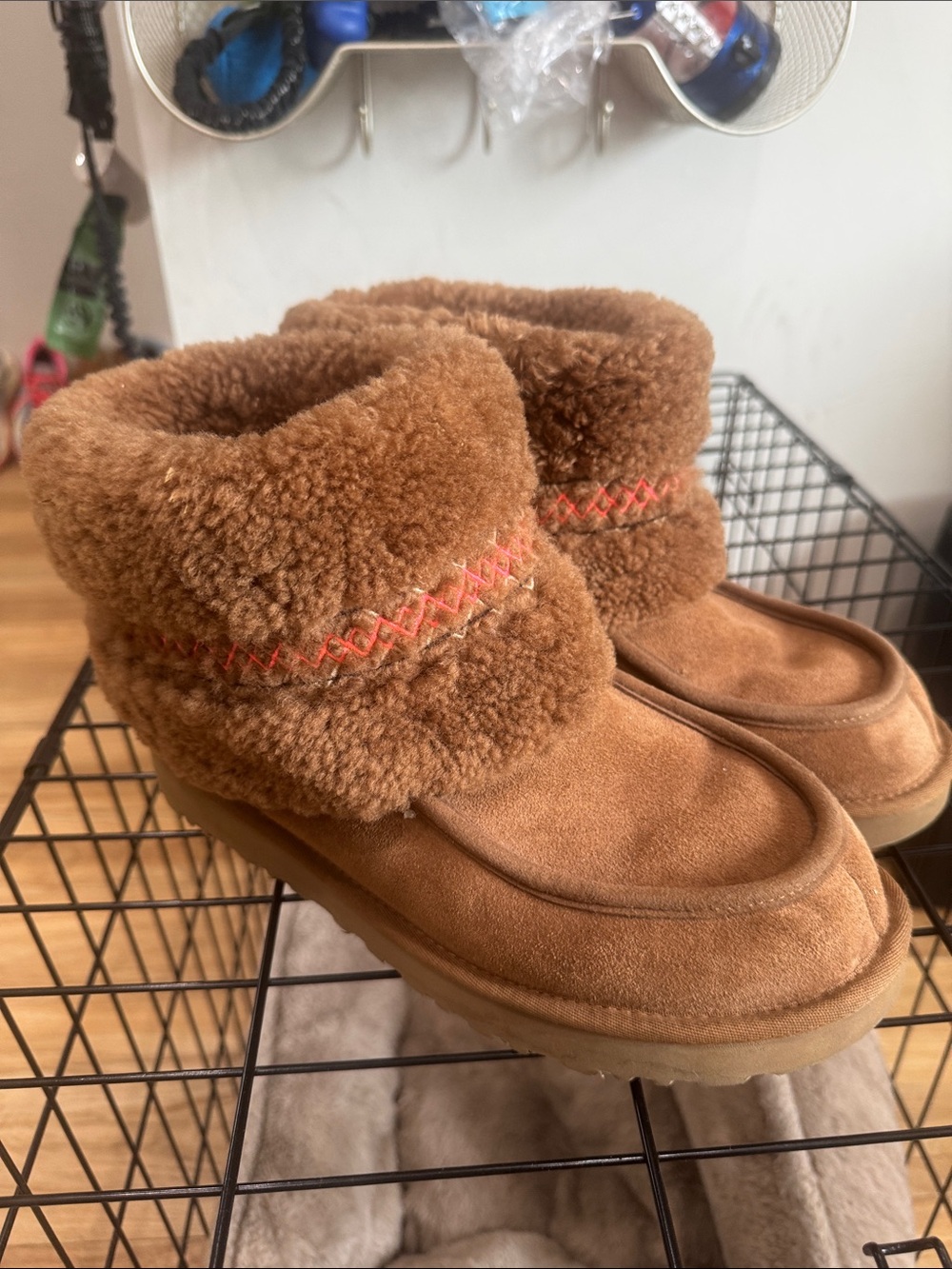 Uggs  Brown Cozy Shearling-Lined Booties
